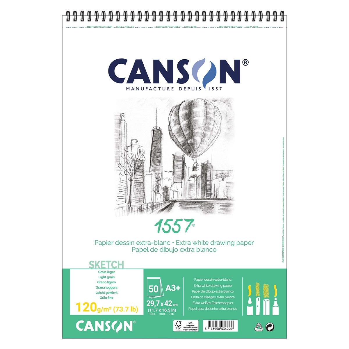 Buy Canson sketch pad XL, 90 g/mř online at Modulor